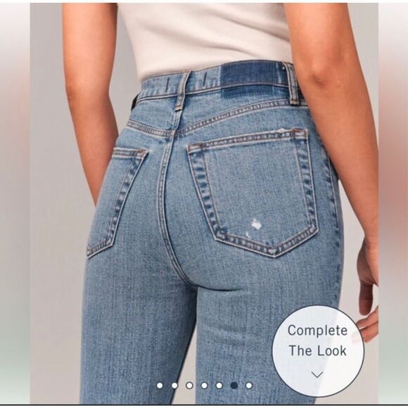 Abercrombie & Fitch The 90s Slim Straight Ultra High Rise Jeans - Picture 4 of 11